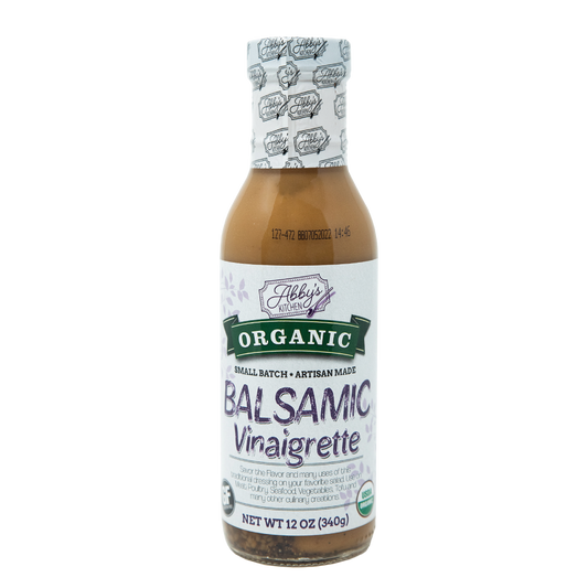 Product Image: Abby's Kitchen Balsamic Vinaigrette bottle.