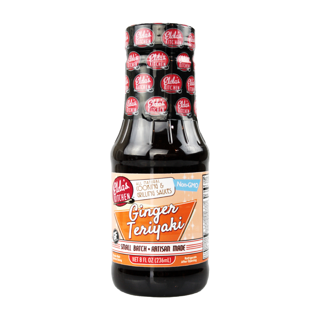 Product image: Elda's Kitchen Ginger Teriyaki sauce bottle.